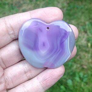 Purple Agate Apple Shaped Pendant Gemstone